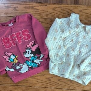Disney Kids BFFs Sweatshirt - Pink and Cream And Bluey White And Tan Sweatshirt.